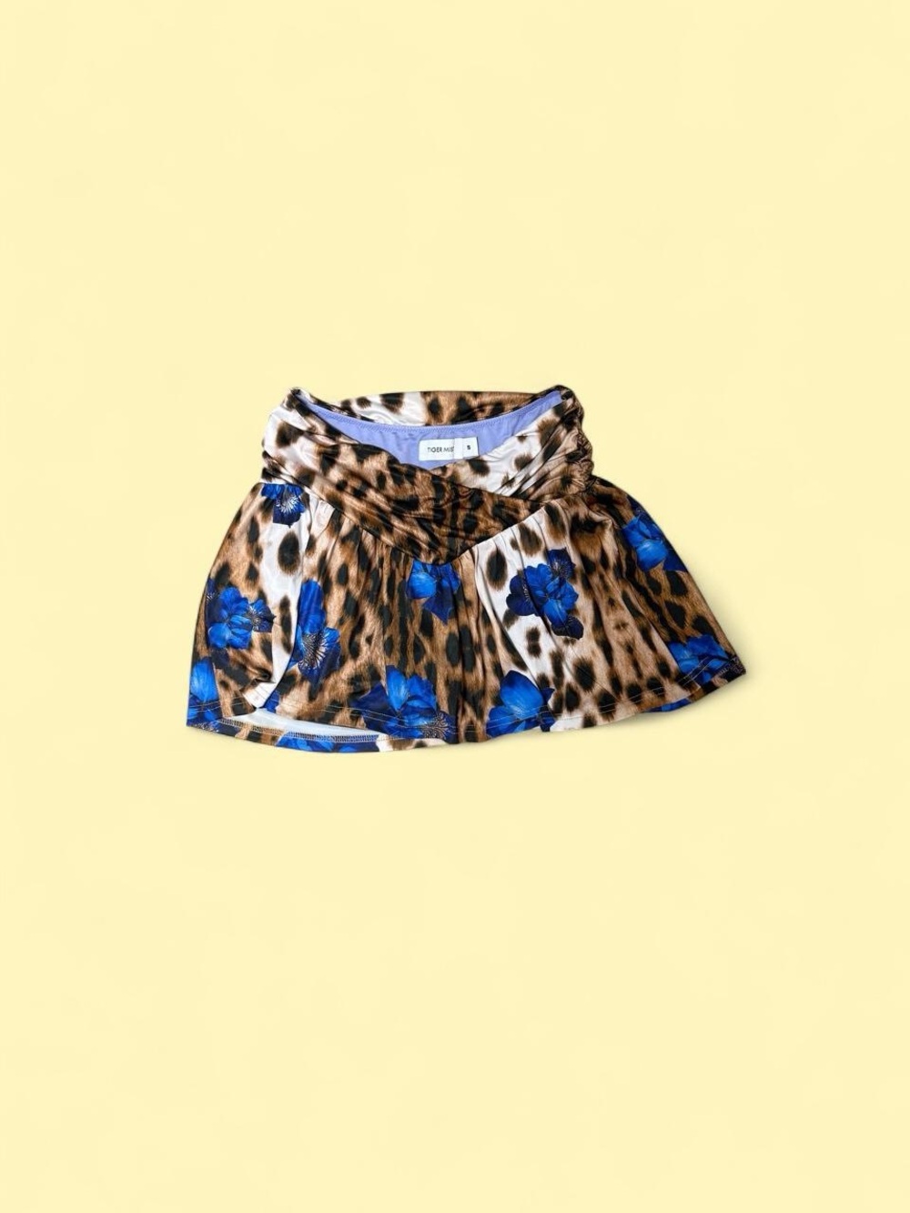Tiger Mist Blue Floral Leopard Girls' Skirt